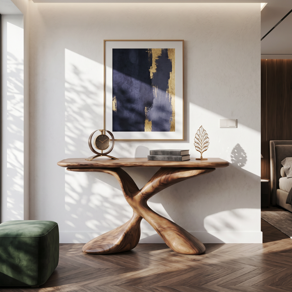 Mid Century Design Console Table For Living Room