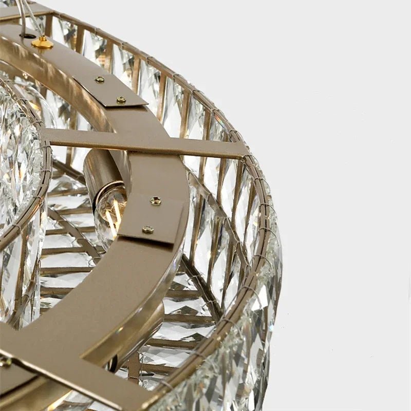 Hutton crystal chandelier in a dining room