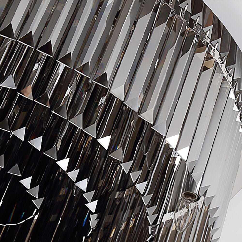 buyGio Smoke Grey Crystal Flush Mount - Morsale