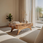 Handcrafted Coffee Table With Drawers For Living Room