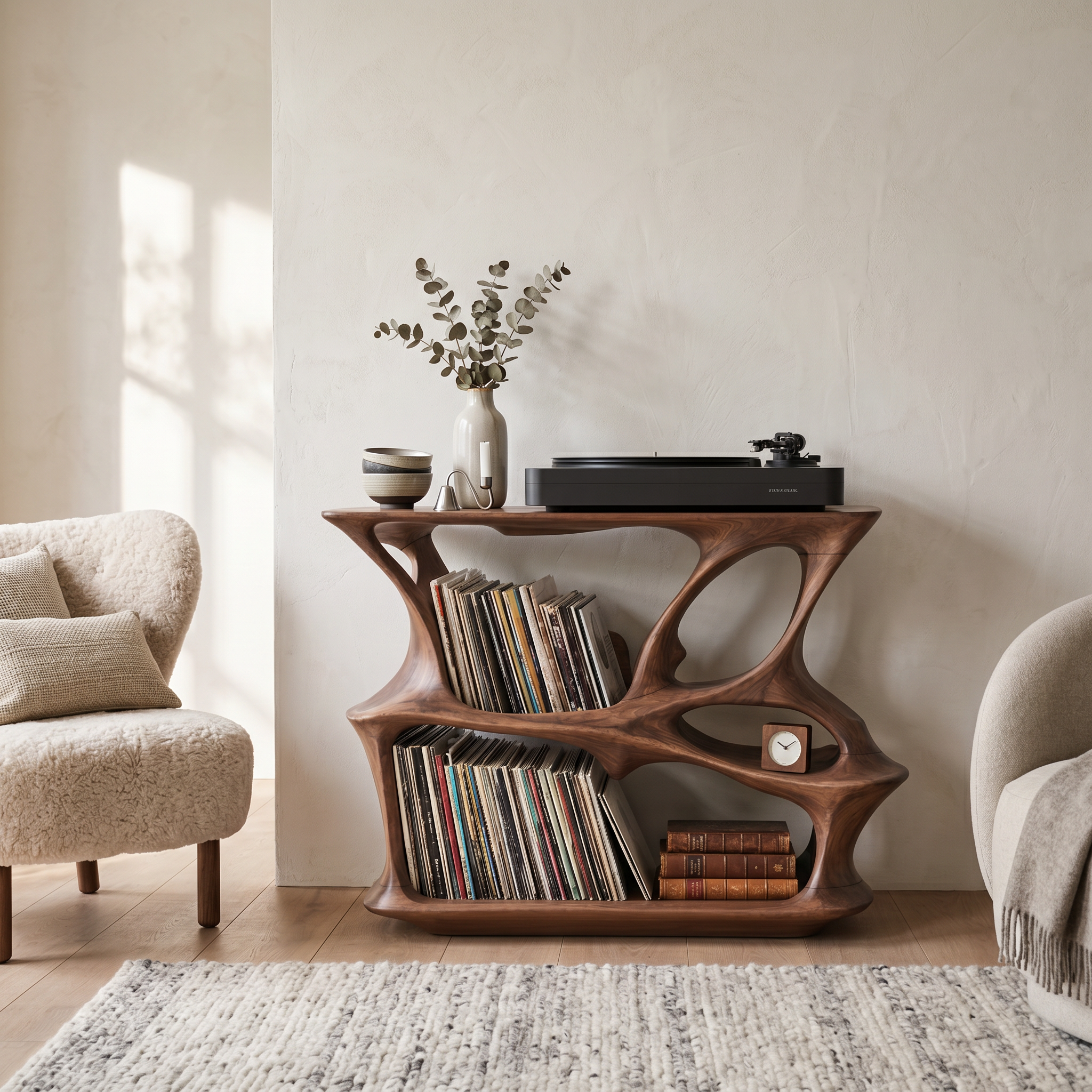 Mid Century Record Stand Vinyl Storage Solution