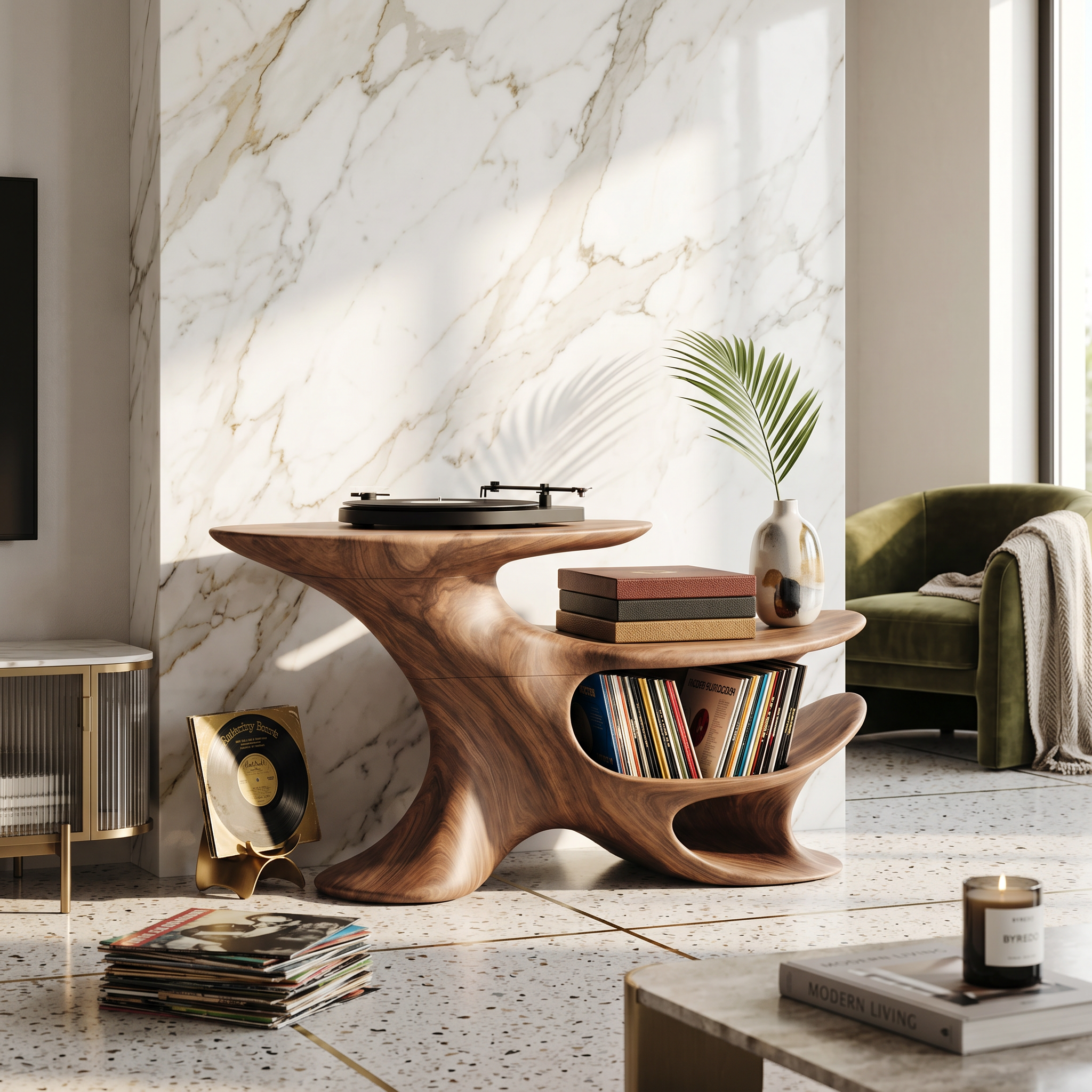 Handcrafted Record Stand for Music Lovers’ Home Decor