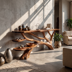 Handcrafted Live Edge Entryway Table For Bedroom Rustic Home Interior