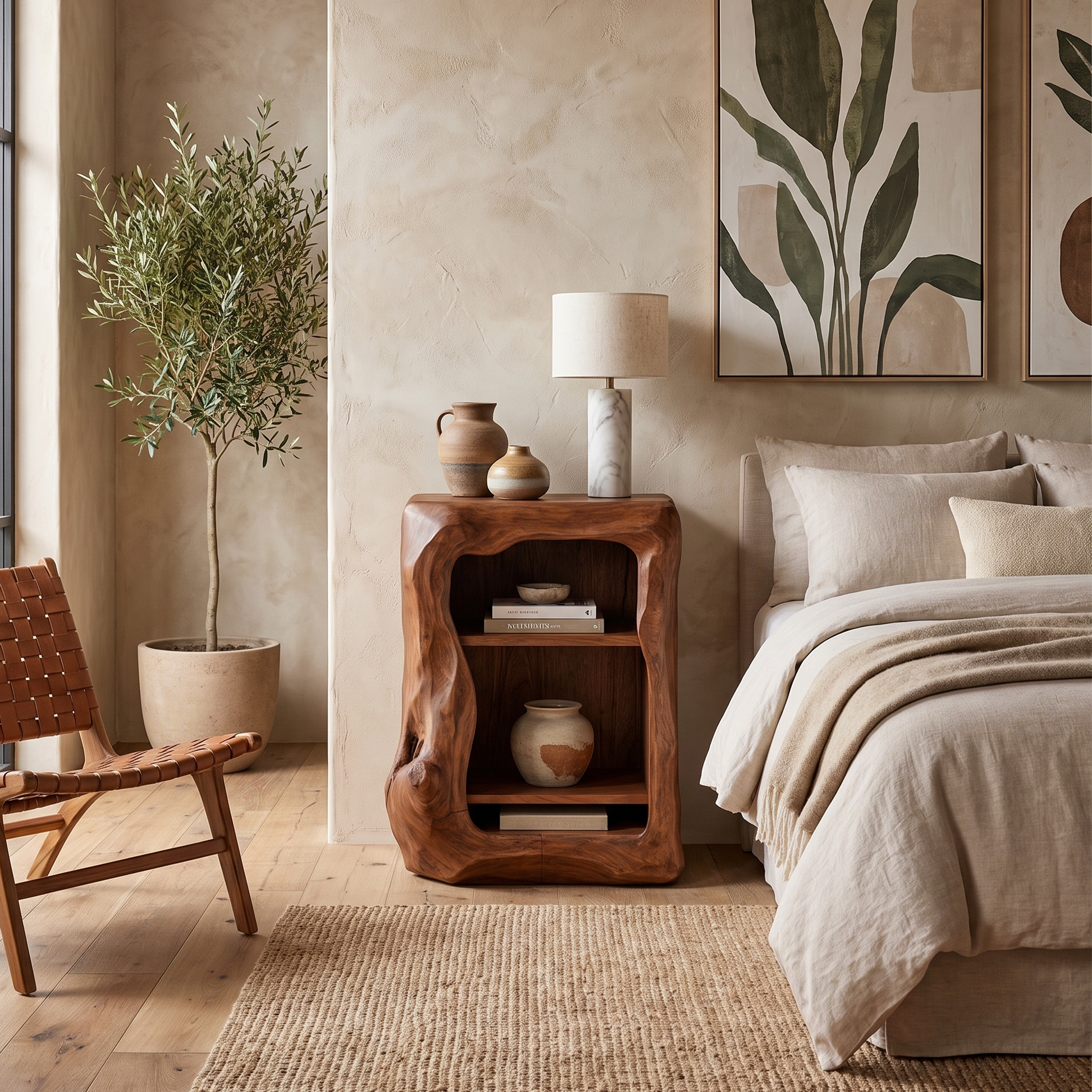Rustic Wooden Nightstand Bedroom Furniture Essential