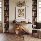 Farmhouse Live Edge Console Table Entryway Decor