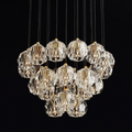 Boule De Radiant Crystal Cluster Chandelier 24"
