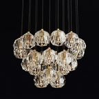 Boule De Radiant Crystal Cluster Chandelier 24"