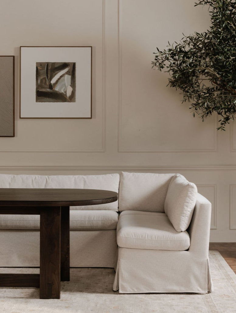 Fabio Slipcover Dining Corner Chair