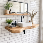 Rustic Live Edge Vanity For Modern Bathroom Designs