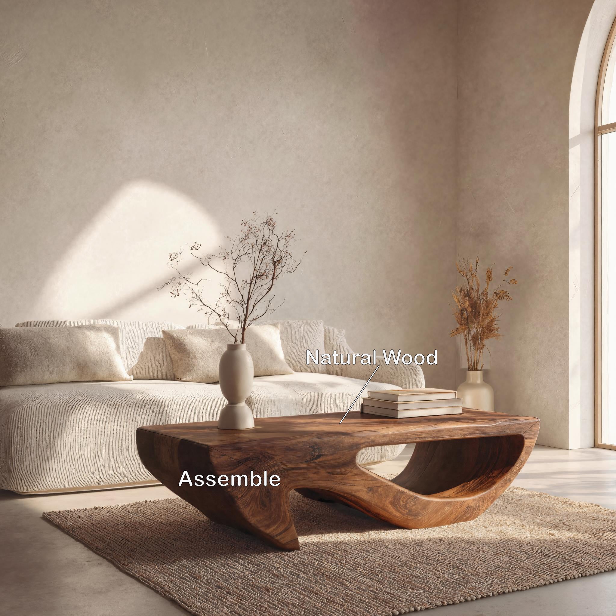 Modern Coffee Table Open Shelf Design For Living Room