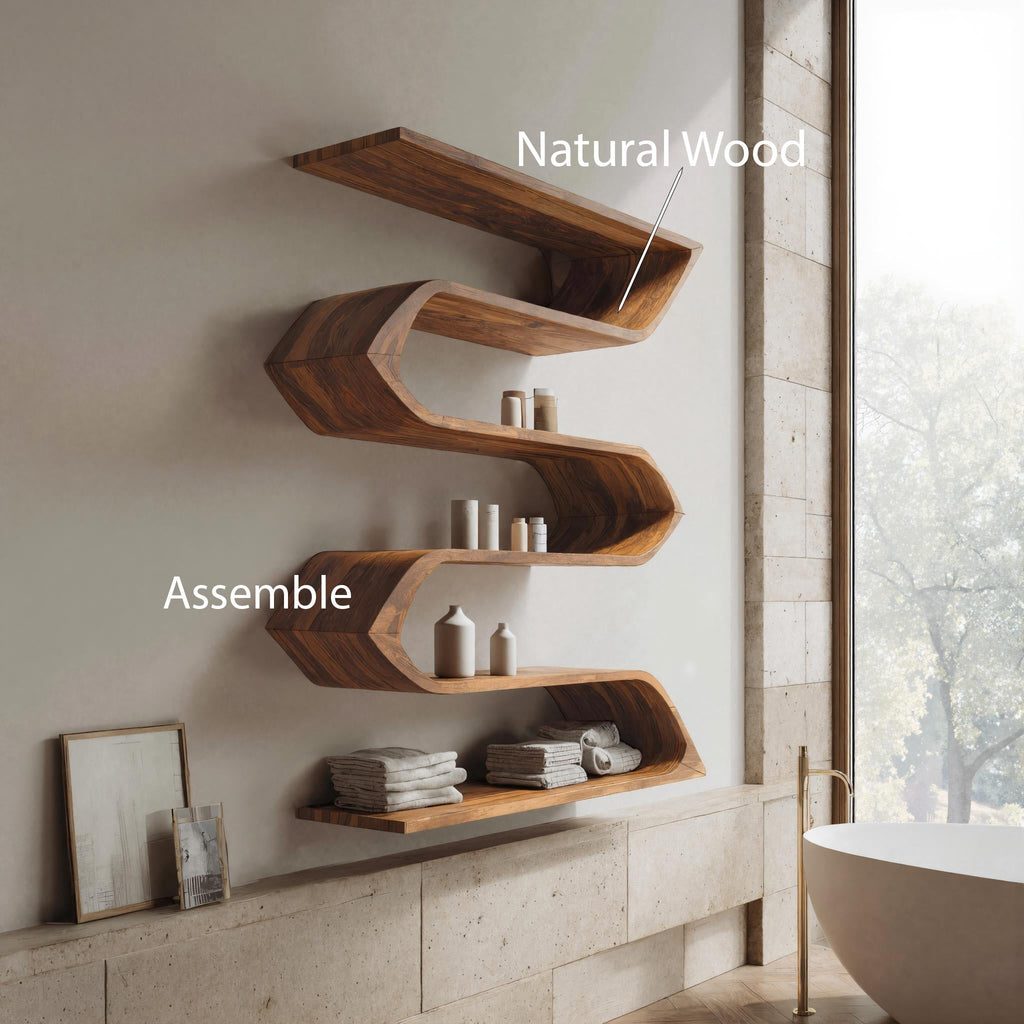 Modern Sculptural Wall Mounted Bathroom Storage For Bathroom