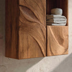 Organic Bathroom Cabinet Wave Carved Design For Bathroom
