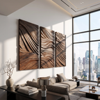Modern Rectangle Solid Wood Wall Art For Bedroom
