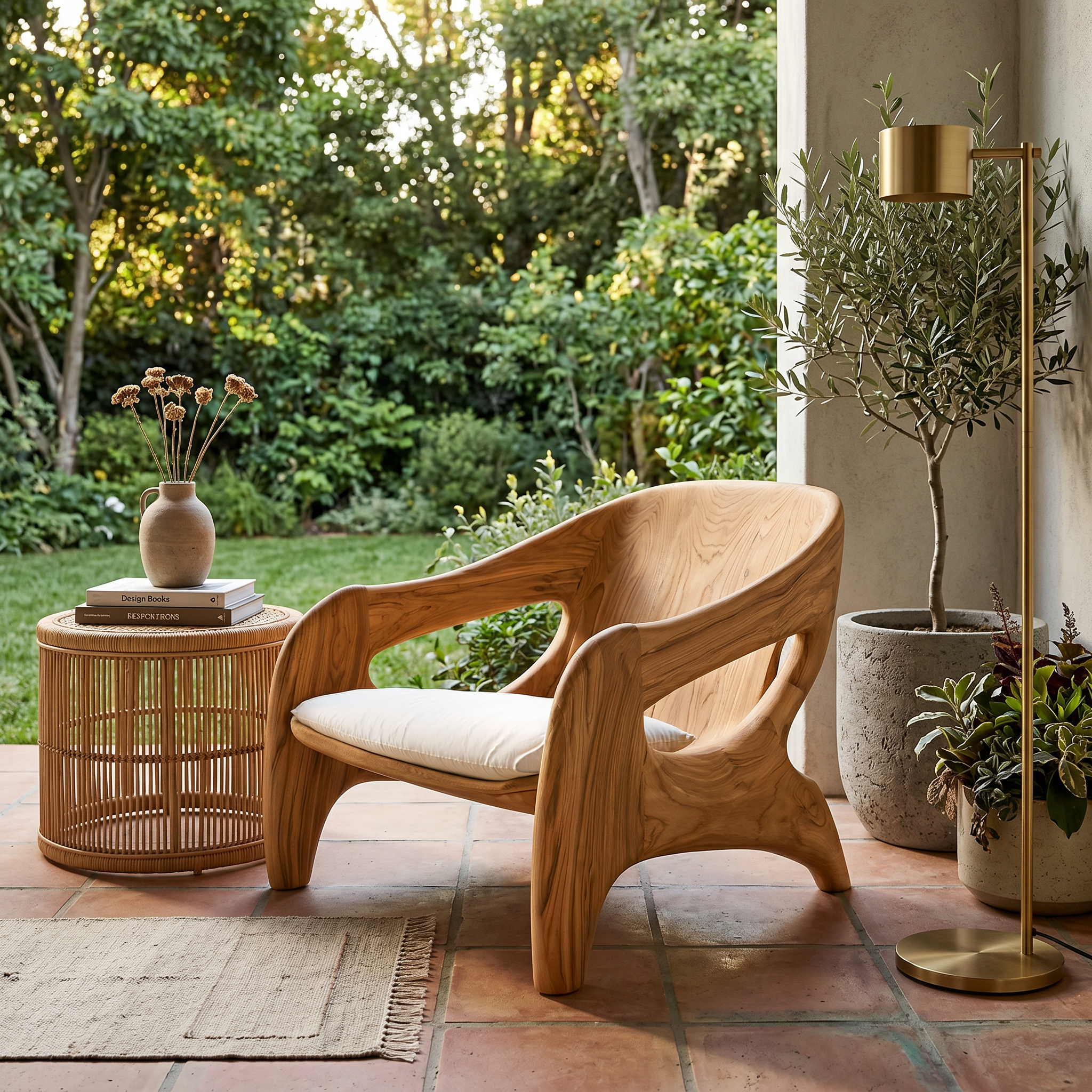 Modern Sculptural Accent Chair For Reading Corner