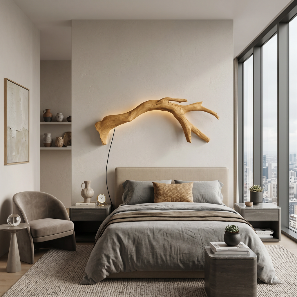 Modern Organic Branch LED Wall Lamp For Bedroom