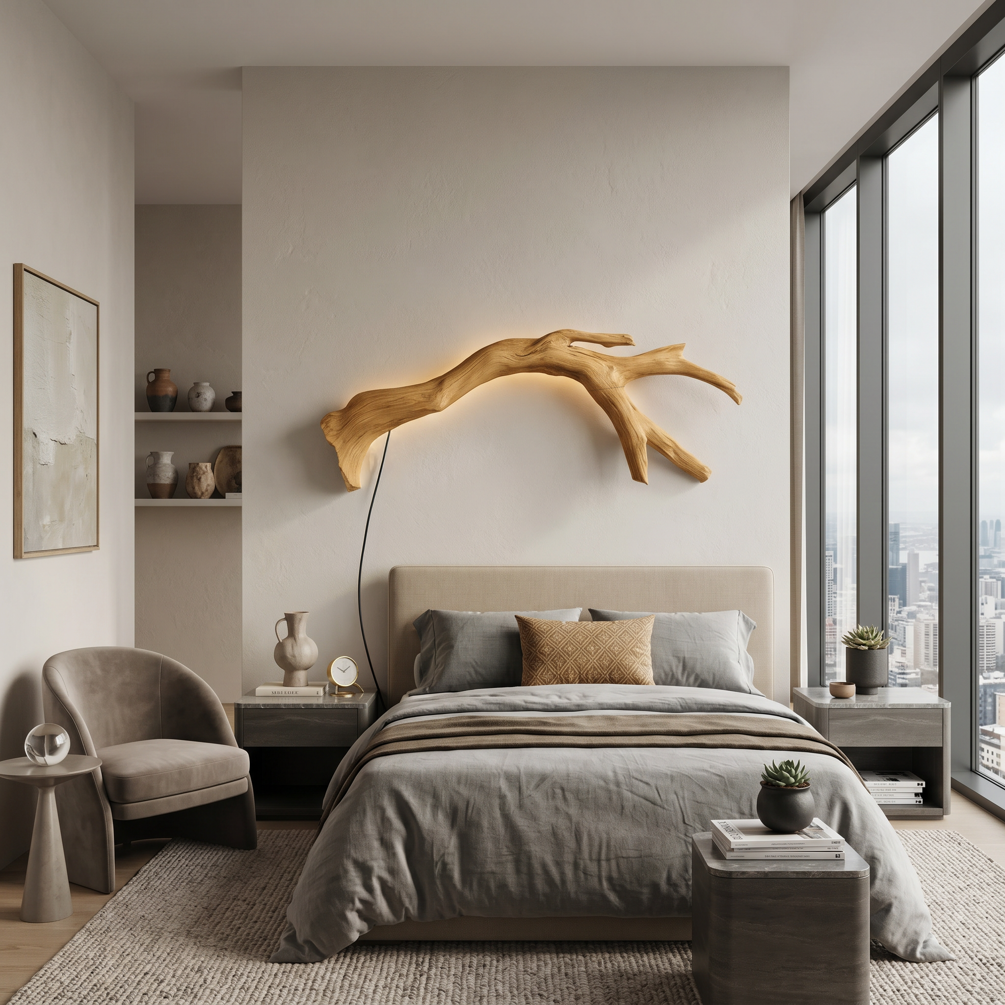 Modern Organic Branch LED Wall Lamp For Bedroom