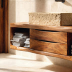 Sculptural Wall Mounted Bathroom Vanity For Bathroom Interior