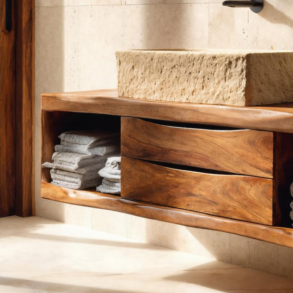 Sculptural Wall Mounted Bathroom Vanity For Bathroom Interior