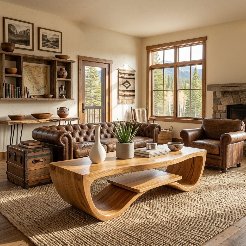 Luxury Coffee Table With Shelf For Living Room