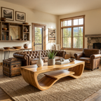Luxury Coffee Table With Shelf For Living Room