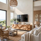 Farmhouse TV Cabinet For Cozy Living Room Decor