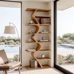 Organic Bookshelf For Living Room Interiors