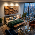 Modern Wall Art With Flowing Design For Living Room