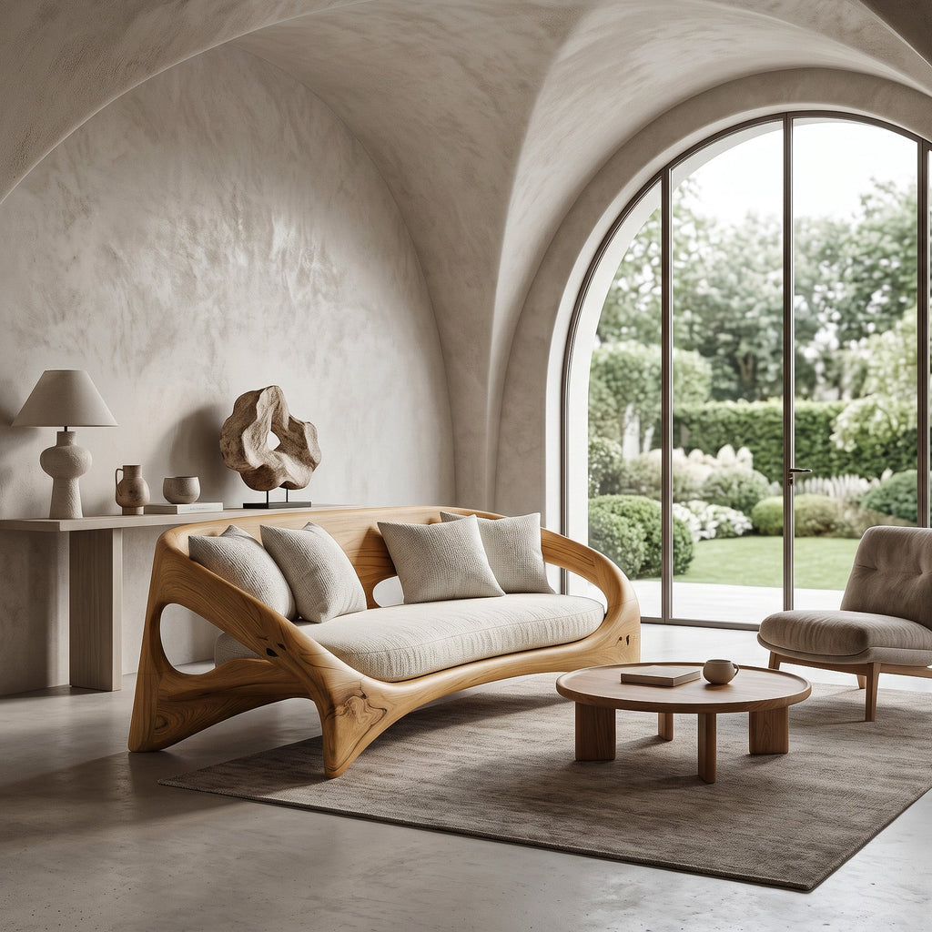 Organic Sculptural Sofa For Living Room Space