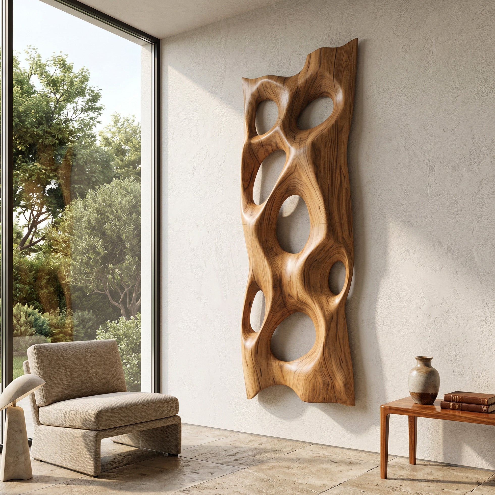 Contemporary Sculptural Wall Art With Abstract Design For Entryway