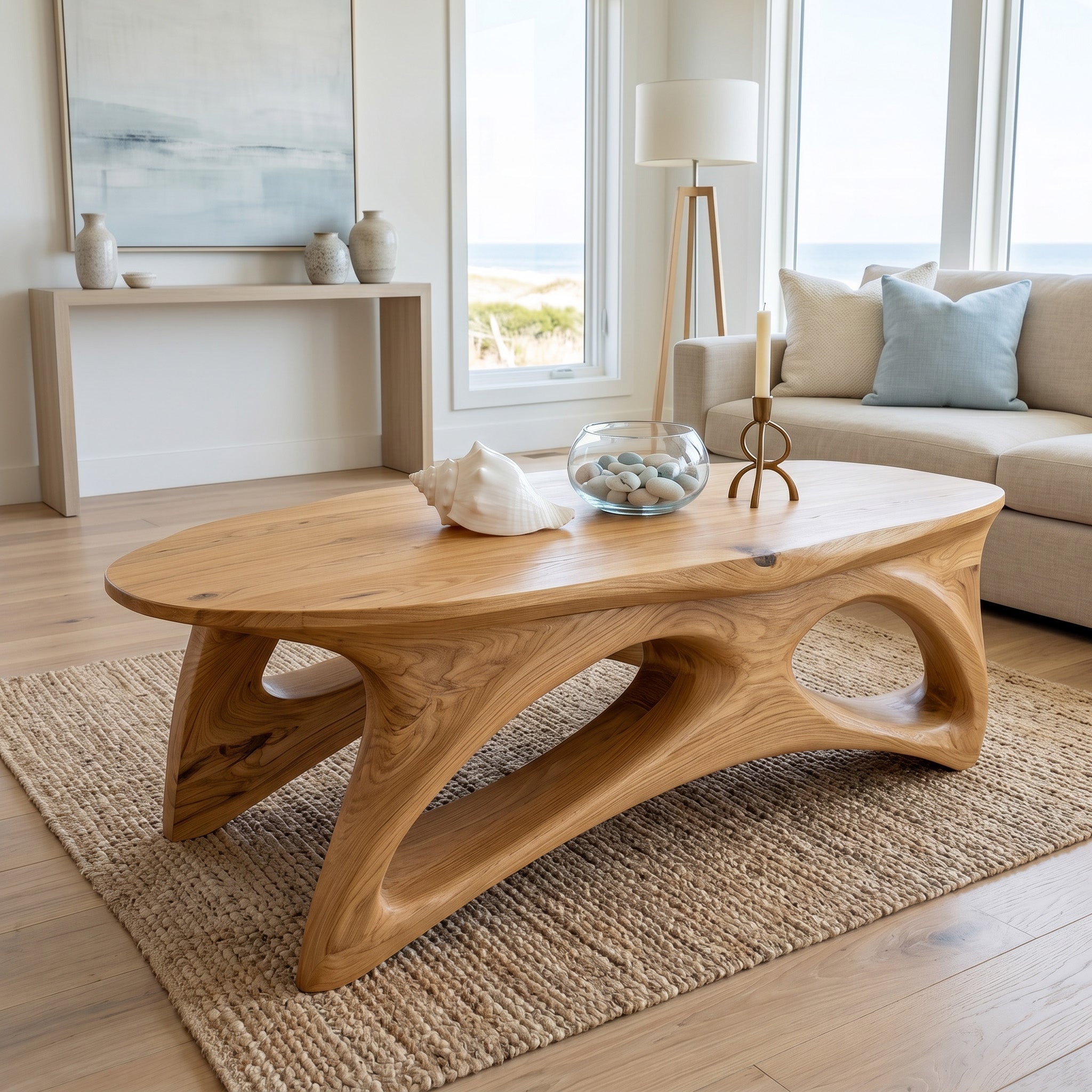Organic Sculptural Coffee Table For Lounge Or Holiday Decoration