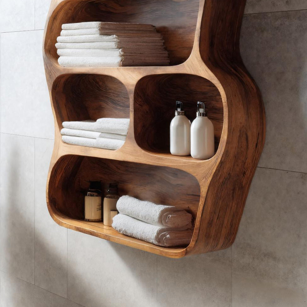 Contemporary Wall Shelf For Bathroom Space