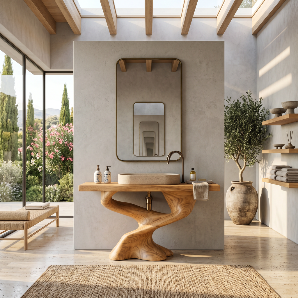 Handcrafted Solid Vanity For Unique Bathroom Design