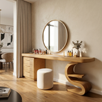 Modern Sculptural Vanity Table For Dressing Area