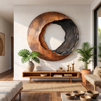 Handcrafted Solid Wood 3D Sculpture Wall Art For Home Living Room