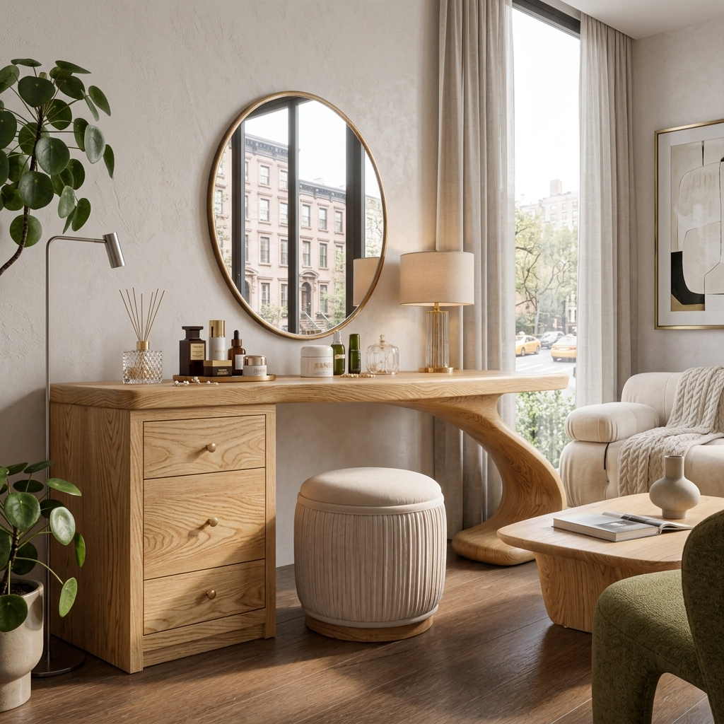 Modern Handmade Vanity Desk For Bedroom