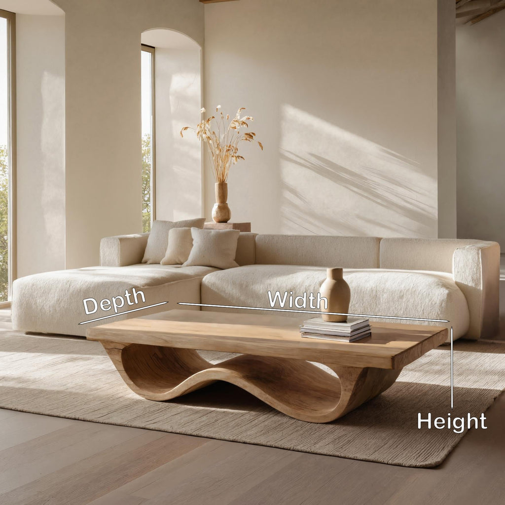 Contemporary Coffee Table Curved Leg Design For Living Room
