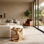 Elegant Side Table With Shelf Layered For Living Room