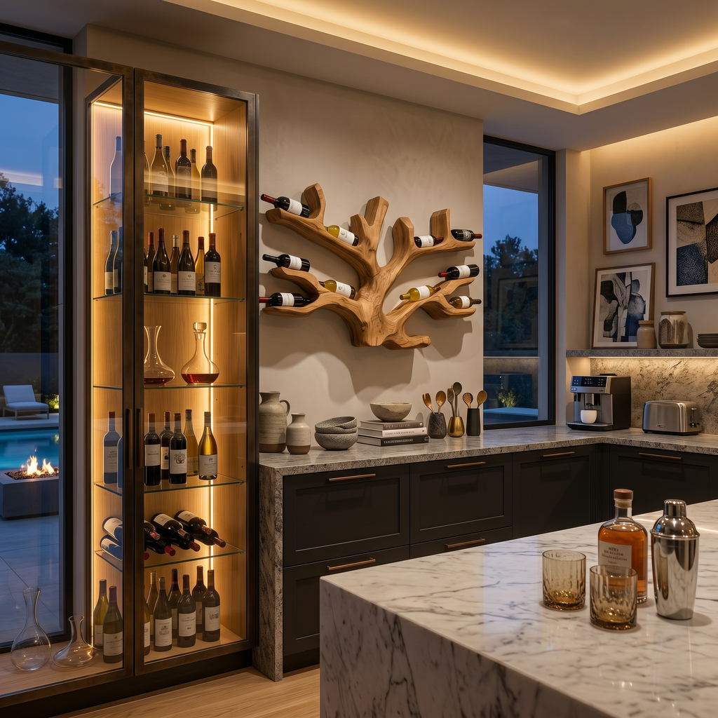 Artistic Wine Bottle Holder Wall Rack For Home Bar