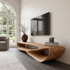Minimal Curved TV Console For Living Room