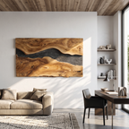 Handcrafted Modern Wooden Wall Sculpture For Home