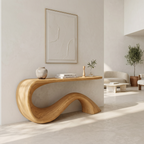 Modern Live Edge Entryway Table Organic Solid Wood For Home Decor