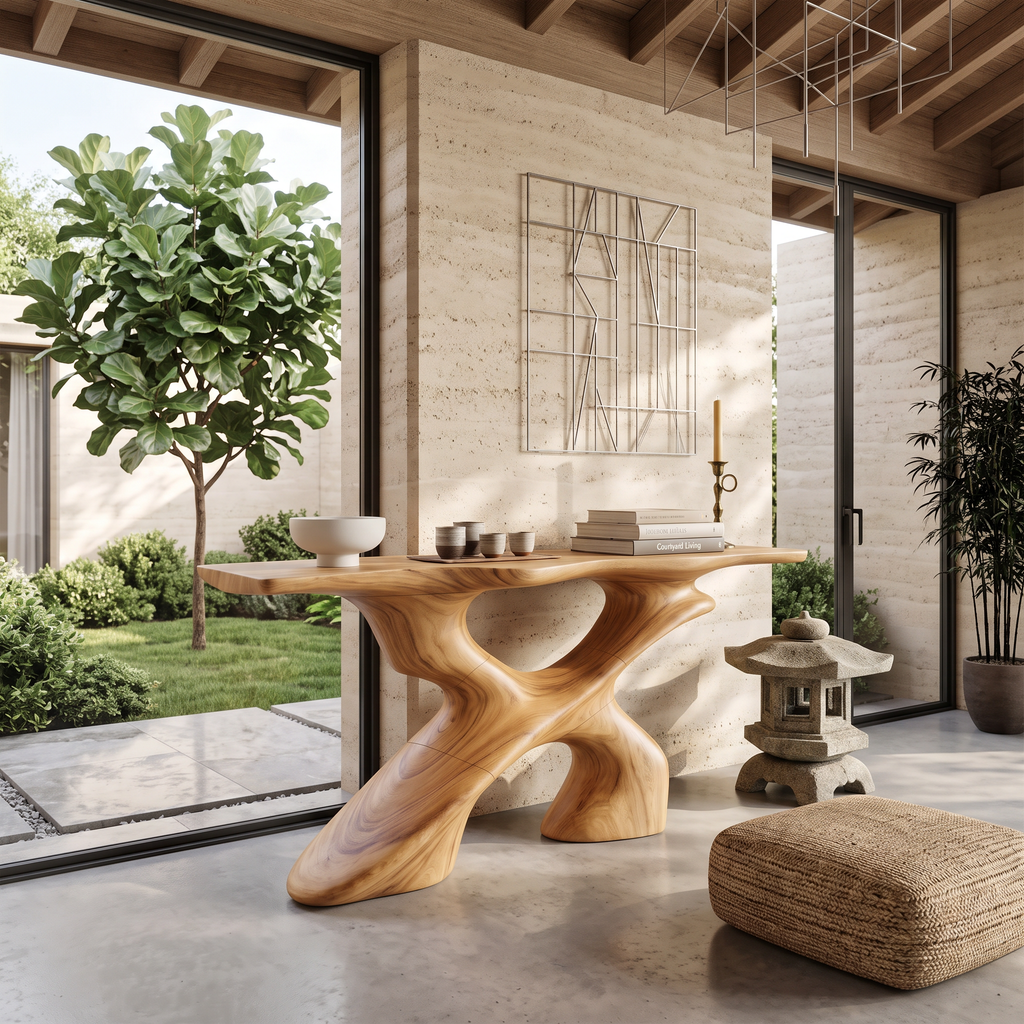 Handcrafted Console Table Furniture Decor