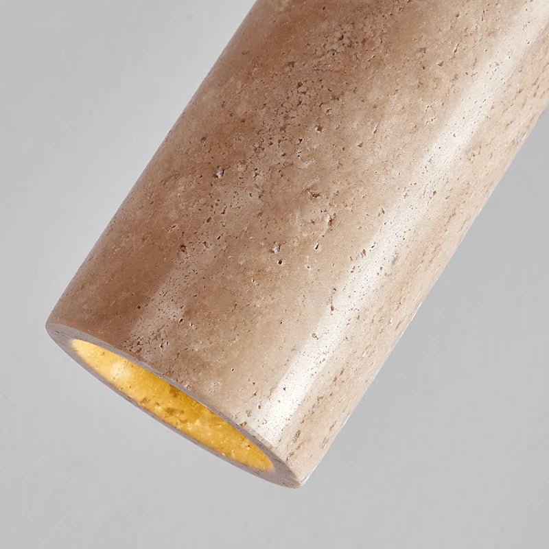 Brio travertine pendant light full view