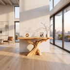 Modern Live Edge Console Table Organic Wood Furniture For Living Room