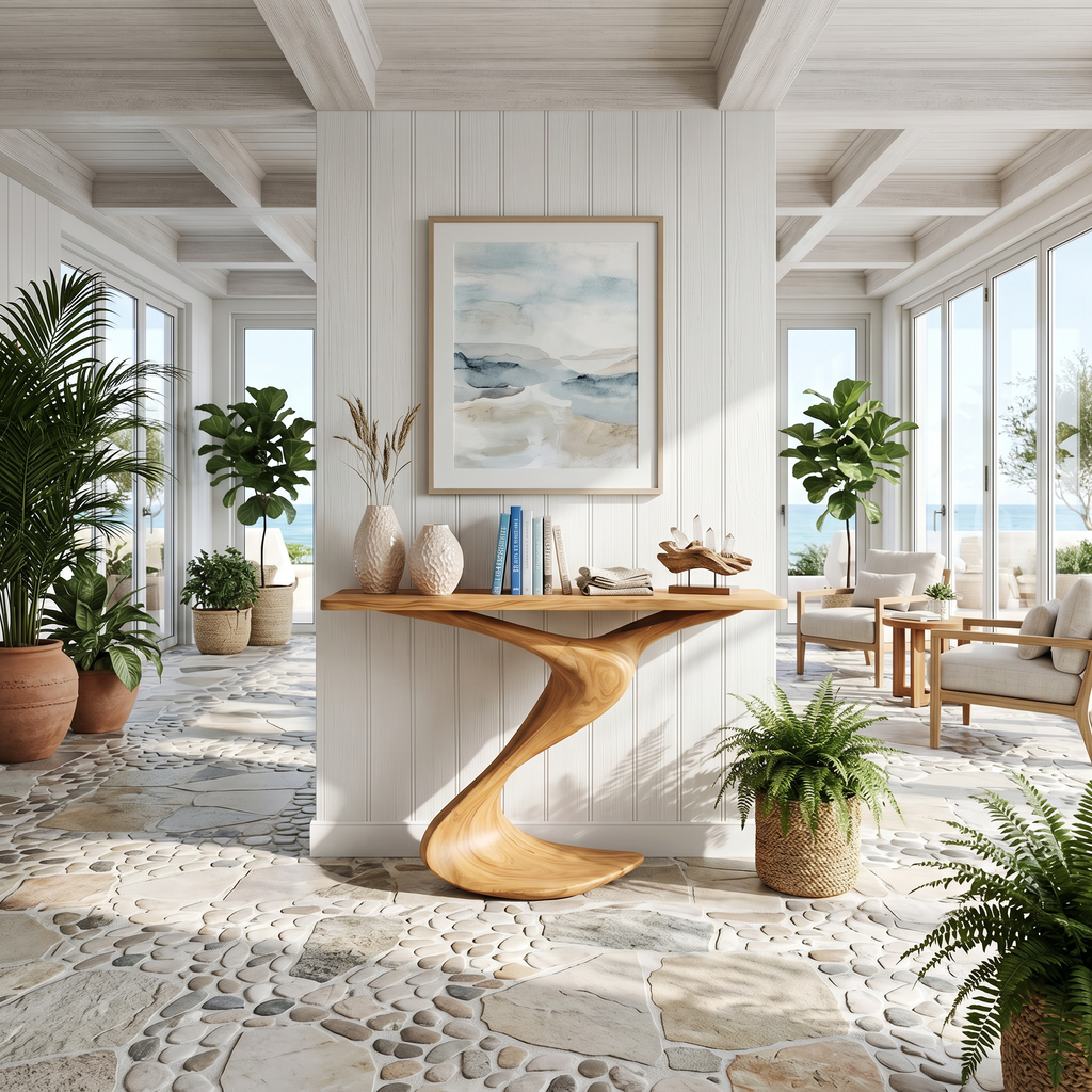 Rustic Console Table Entryway Design