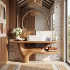Handcrafted Solid Wood Vanity For Natural Interiors