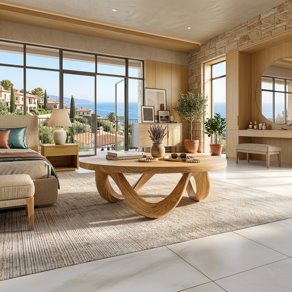 Modern Coffee Table Unique Base Design For Living Room