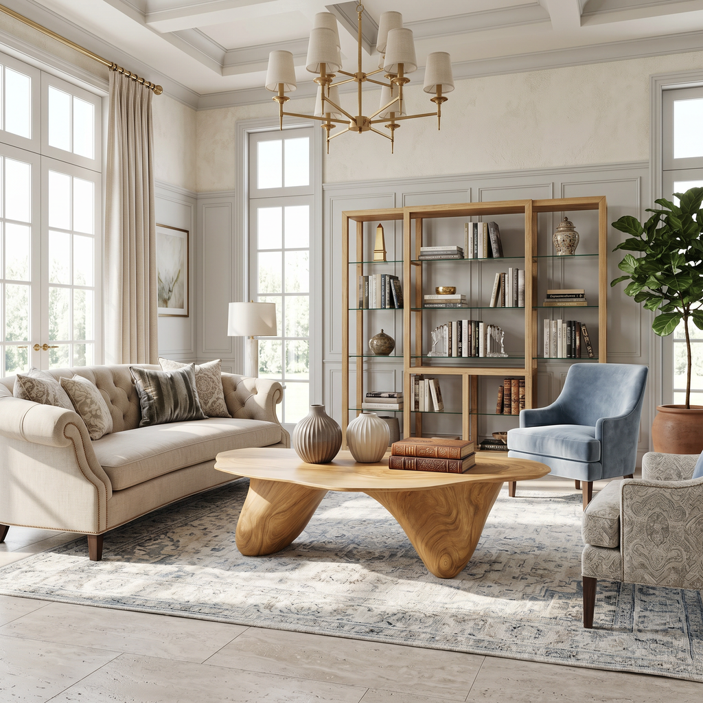 Handcrafted Low Table For Sophisticated Interiors