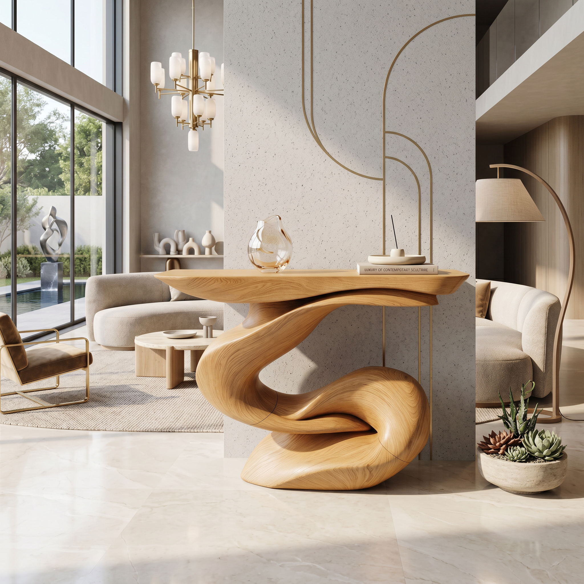 Handcrafted Accent Table Furniture Decor
