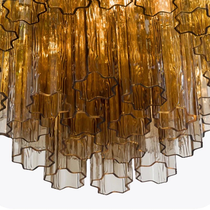 Burney modern chandelier over a dining table